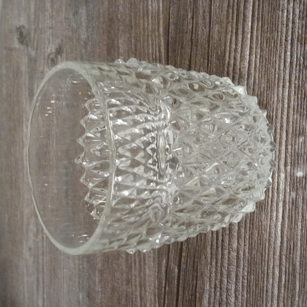Vintage Heavy Faceted Whiskey Glass